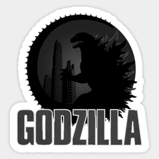 Godzilla Silhouette Sticker